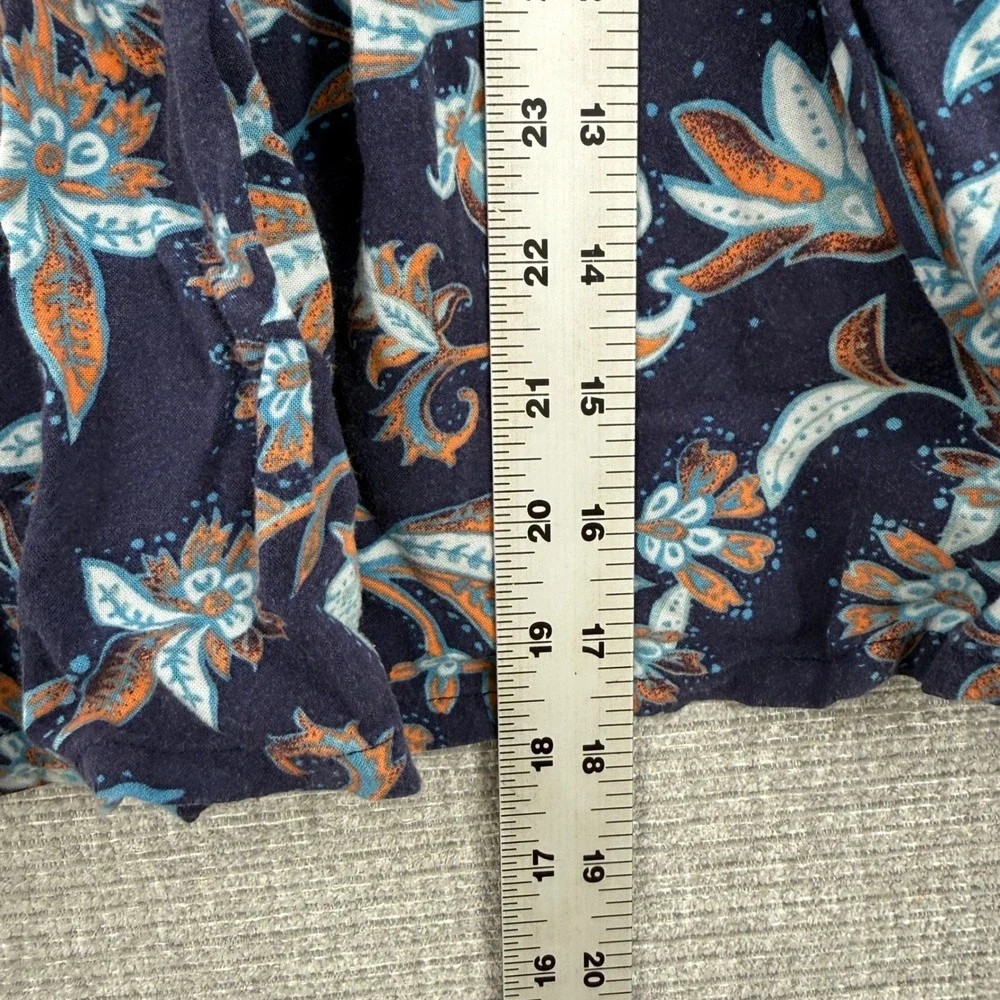Tucker Tate Girls Blue Orange Floral Print Bell Sleeve Square‎ Neck Dress Size 2